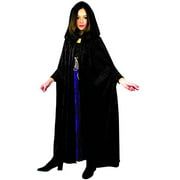 Charades Crushed Panne Childrens Costume Cloak, Black ,Small