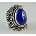 thumbnail image 4 of Lapis Lazuli Oval 925 Sterling Silver Handmade Women Statement Ring Size 5.5, 4 of 5