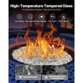 thumbnail image 4 of 10 lbs Fire Glass Rocks, 1/2 Inch, Clear, for Gas Fire Pit Table or Fireplace - Fireproof Decorative Gems, 4 of 11