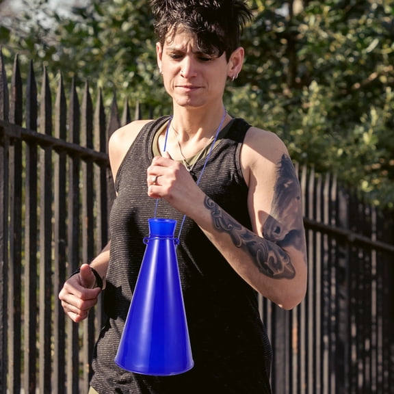 HOOWIFFY Cheer Megaphone 1Pack Blue for Party Favors Kids Cheering Props Outdoor Activities