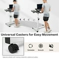 Riousery Overbed Table with Wheels, Tiltable Mobile Standing Desk