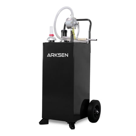 Arksen 30 Gallon Portable Fuel Transfer Gas Can Caddy Storage Gasoline Tank Heavy