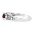 thumbnail image 4 of 14k White Gold Round Rhodolite Garnet And Diamond Ring, 4 of 6