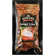 SADLER'S SMOKEHOUSE Fully Cooked, Authentic Hickory Smoked, Seasoned Pork Loin, Refrigerated, 32 oz. Glazed with Signature Sauce. Gluten-Free.