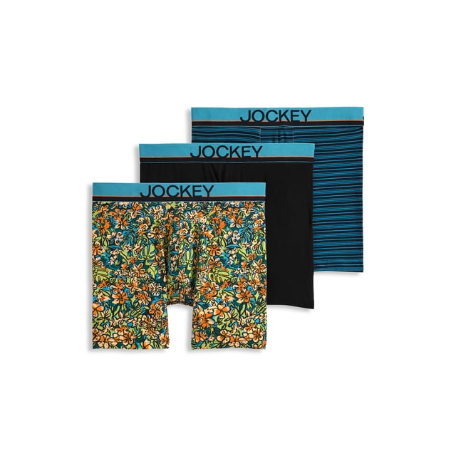 Jockey Men's True Style 6" Boxer Brief - 3 Pack