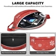 thumbnail image 4 of Fanny Pack Red Christmas Snowflake Pattern Waist Pack Bag,Running Cross Bag,Waterproof Large Fanny Packs for Women Men for Travel Running Hiking Cycling, 4 of 6