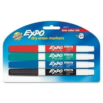 Expo Low-Odor Dry-erase Fine Tip Markers Fine Marker Point - Assorted - 4 / Set