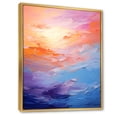 thumbnail image 2 of Designart "Pastel Sunset with Bold Colors II" Landscape & Nature Floater Framed Wall Art Living Room, 2 of 7