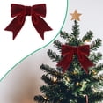 thumbnail image 7 of Small Christmas Wreath, Mr. Christmas Wreath,Christmas Wreath Door Hanger With Bow Ribbon Holiday Hanging Decoration For Front Door Wall Closet Fireplace Mantel Indoor Home Decor, 1 PC, 7 of 7