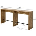 thumbnail image 4 of Tribesigns 78.74" Extra Long Bar Table, Narrow High Top Table with Footrest for Kitchen, Living Room, Dining Room, 4 of 6