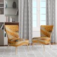 thumbnail image 2 of Designart "Harved Gold IV" Chaise d'Appoint Jaune Paysage Abstrait - Fauteuil Moderne pour Chambre, 2 of 7