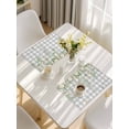 thumbnail image 5 of Watercolor Floral Placemats Set of 4, Spring Flowers Leaves Plants Gray Plaid Placemats for Dining Table, Place Mats for Kitchen Tabletop, Waterproof Wipeable Dining Table Mats Set, 5 of 9
