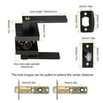 thumbnail image 2 of 15-Pack Heavy Duty Closet Door Handlesets - Modern Square Panel Design with Privacy Door Knob & Black Exterior Door Handle - Perfect for Bedroom, Bathroom & Hallway, 2 of 8