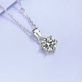 thumbnail image 3 of 925 Sterling Silver Hypoallergenic 0.5ct Solitaire Moissanite Pendant Necklace for Women, Birthday/Anniversary Gift, 3 of 5
