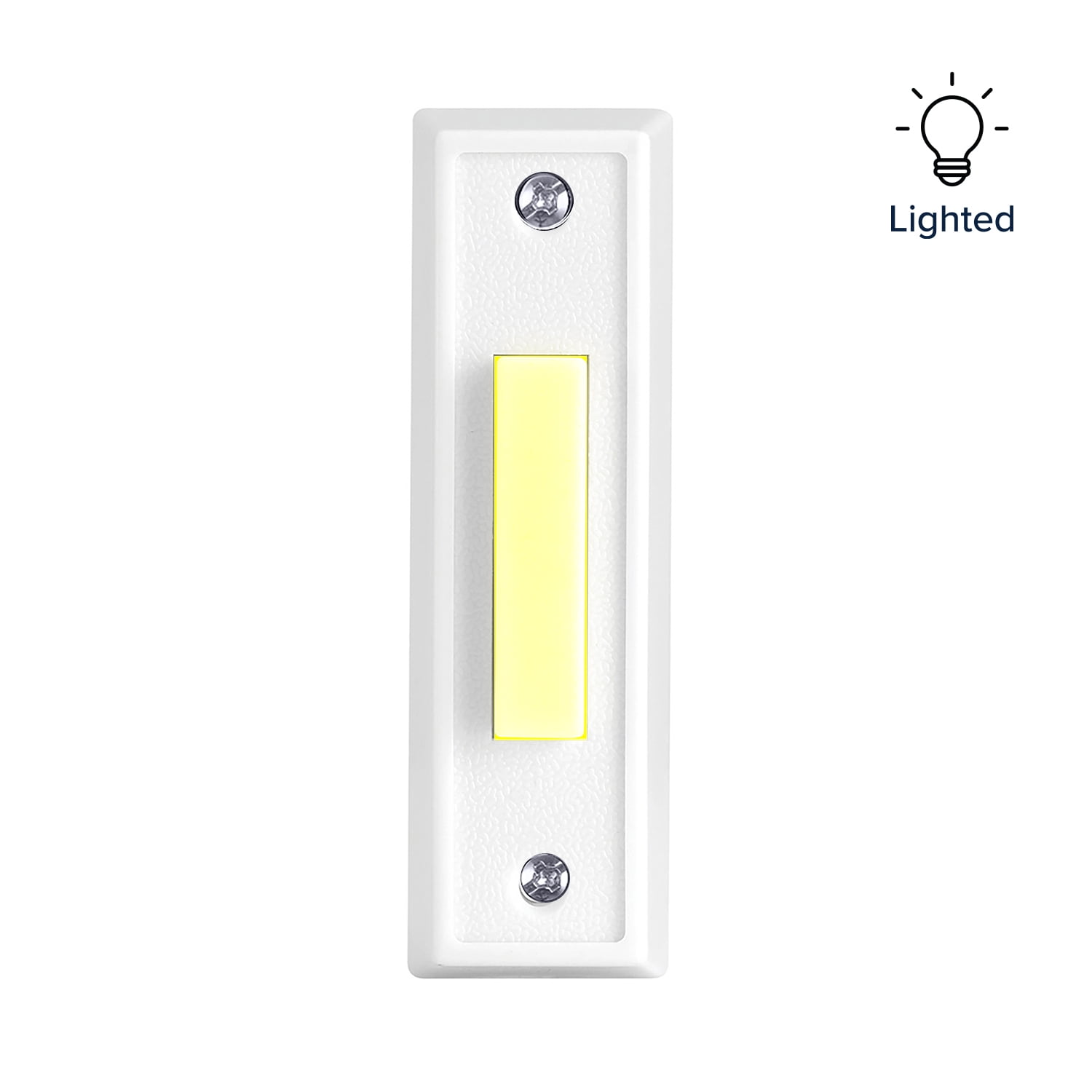 Heath Zenith Heath Zenith White Plastic Wired Lighted Push Doorbell Button