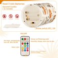 thumbnail image 5 of Yayeee Flameless Candles with Remote Flickering Battery Operated Multi Color Changing, Orange Fall Pumpkin, 5 of 7