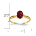 thumbnail image 2 of 14K Yellow Gold Ring Band with Stones Ruby Lab Created Oval Red, 2 of 2