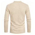 thumbnail image 6 of Oazcsf Mens Long Sleeve Shirts Casual Corduroy Thermal Pullover Sweater Henley Button Lightweight Knit Undershirt Winter Warm Big and Tall Men's Tops, 6 of 8