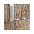 thumbnail image 4 of CTM® Leather Matte Reversible Croc Print Clamp on Buckle Belt, 4 of 5