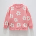 thumbnail image 2 of Gubotare Cute Sweaters for Teens Girls Pullover Sweater Kids Fashion Long Sleeve Knit Fall Tops Size 7-8 Years (Pink,7-8 Years), 2 of 9