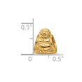 thumbnail image 2 of 925 Sterling Silver Polished Oxidized Gold Plated Reflections Buddha Bead Charm 10.91x9.09mm Wide Pendant Necklace for W, 2 of 2