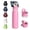 Pink, variant on 24oz Stainless Steel Water Bottle with Phone Holder Lid, Pink