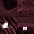 thumbnail image 5 of Unique Bargains Flannel Fleece Blanket Soft Wide Hemmed King Burgundy, 5 of 8