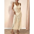 thumbnail image 4 of Dycnvjo Women'S Crochet Coverups Sleeveless Beachwear Dresses Side Slit Maxi Beachwear  One Size, 4 of 6