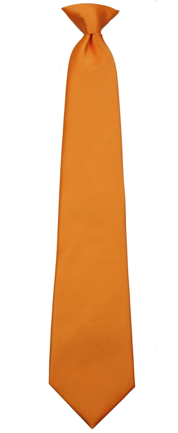 Mens Solid Color Clip On Easy to Remove Clip Necktie Ties 
