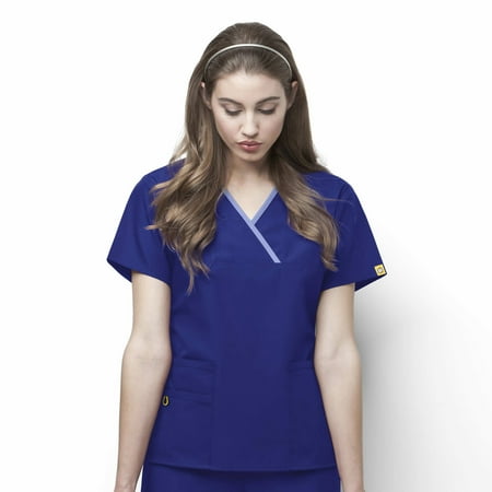 

Wink Origins Charlie-Women s Y-Neck Fashion Scrub Top Galaxy Blue XXS