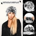 thumbnail image 2 of Distressed Knitted Beanie Fuzzy Winter Hats, Thick Warm Beanies Snow Skull Hats for Women Men Outdoor Ski Knit Cap, 2 of 6
