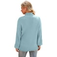 thumbnail image 5 of Aiyino Women's Turtleneck Batwing Sleeve Loose Oversized Chunky Knitted Pullover Sweater Jumper Tops, 5 of 10