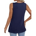 thumbnail image 5 of MOSHU Womens Tank Tops Eyelet Sleeveless Tops for Women Dressy V Neck Babydoll Tank Tops Flowy Summer Shirts, 5 of 9
