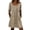 Beige, variant on Women's Casual Dress Summer Crew Neck 3/4 Sleeve Short Dresses with Pocket 2026 Boho Beach Clothes Navy S