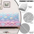thumbnail image 6 of ZIATUBLES Stretch Armless Sofa Slipcover Elastic Futon Cover Dustproof Furniture Protector Machine Washable Folding Sofa Couch Cover, Shell Starfish Fish Scales Print, 6 of 9