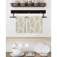 thumbnail image 3 of Green Botanical Kitchen Dish Towels for Drying Dishes Set of 3, Pastoral Elegant Spring Floral Rustic Waffle Weave Microfiber Hand Tea Bathroom Towels Quick Dry & Absorbent Towel 15.7x23.6, 3 of 7