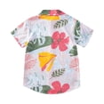 thumbnail image 4 of Sxiwei Kids Boys Hawaiian Shirt Printed Short Sleeve Beach Shirt  Tropical Holiday Summer Shirts Type B 140, 4 of 7