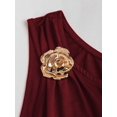 thumbnail image 4 of Women's Asymmetrical One Shoulder Mini Dress Ruched Bodycon Tiered Ruffle Hem Party, 4 of 6