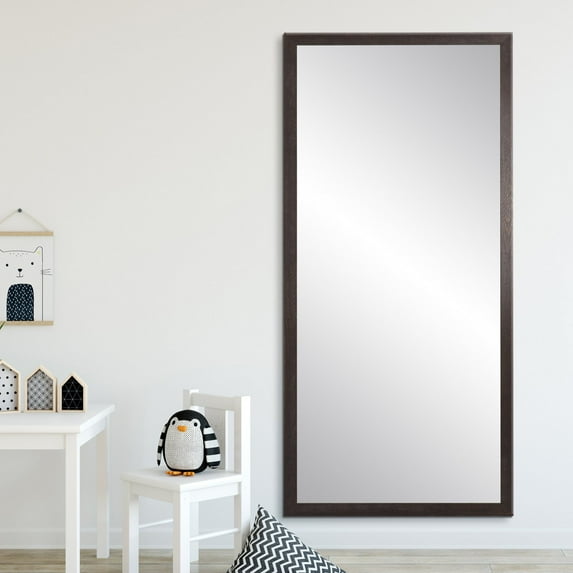 Textured Expresso Farmhouse Floor Mirror 29.5'' x 68.5''