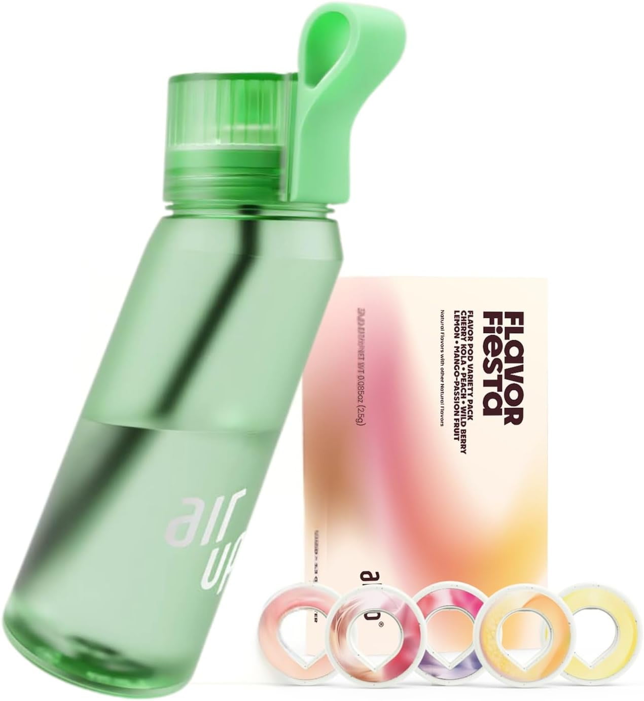 air up water bottle (22 oz) for school, sports, gym | includes 5 scent pods & straw | flavored bottle in orange – also for kids, boys, girls | no calories, sugar-free and suitable for carbonation
