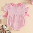 thumbnail image 5 of JUMEYU Summer Newborn Clothes Short Sleeve Baby Girl Bodysuits Cartoon Baby Clothes Soft Infant Outfits Baby Shower Gifts 0 3 6 9 12 18 24 Months (Pink,0-3 Months), 5 of 7