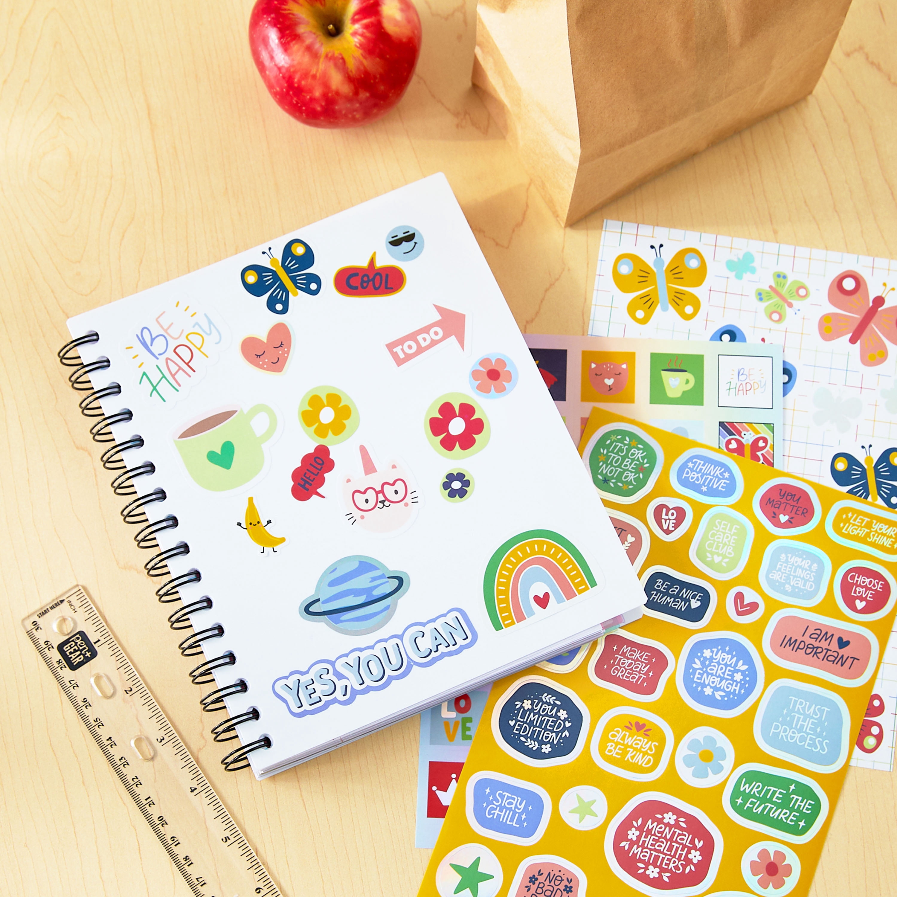 Pen+Gear Cute Sticker Book, 40 Sheets