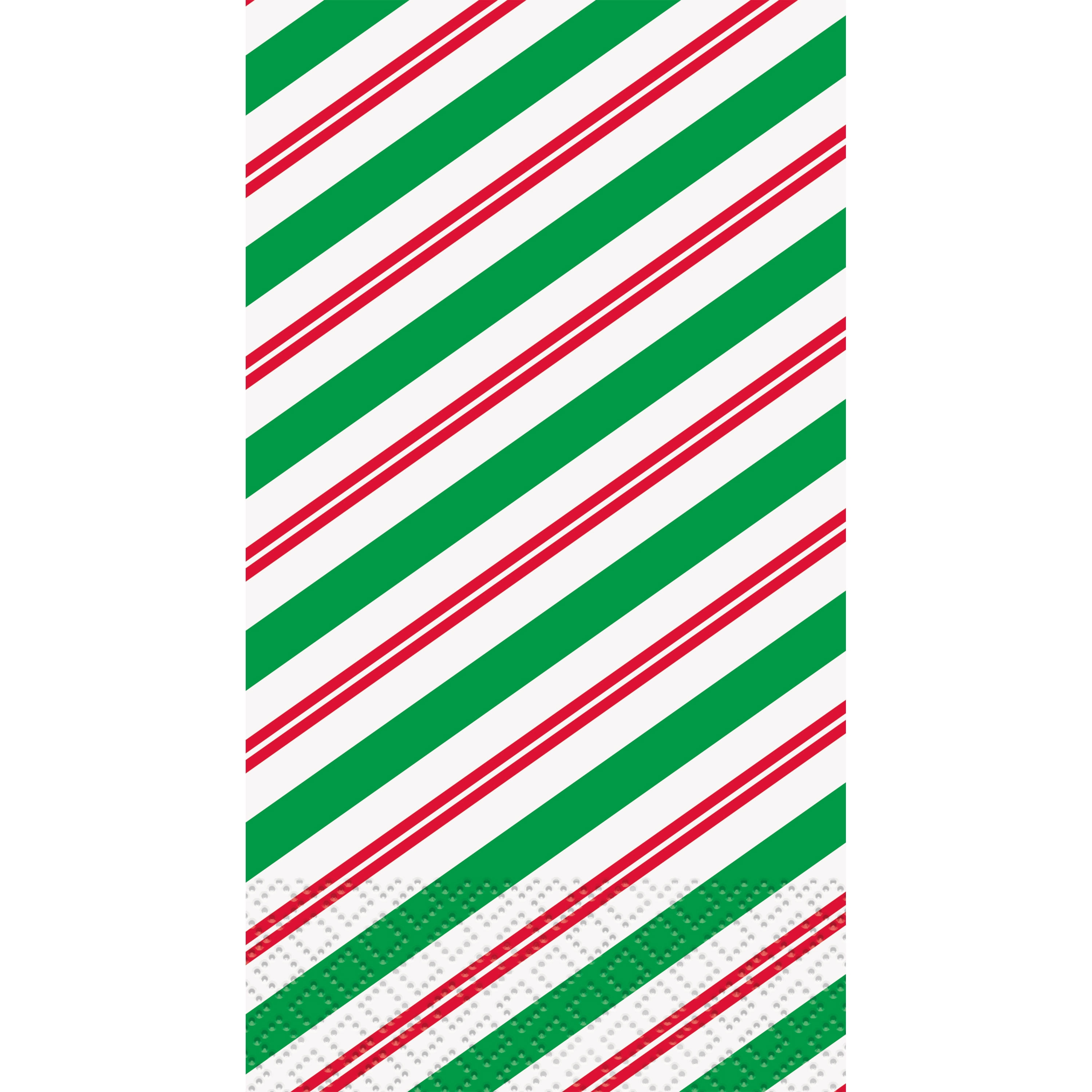 Peppermint Christmas Paper Guest Napkins, 7.75in x 4.5 Inch, 16 Count