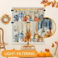 thumbnail image 4 of Hello Fall Kitchen Window Curtains and Valances Set 36 Inch, Blue Orange Pumpkin Leaves Thanksgiving Vintage Short Tier Curtain for Cafe Living Room Bathroom, Autumn 3 Pieces Set Kitchen Decor, 4 of 6