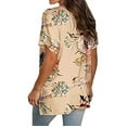 thumbnail image 6 of Womens Tops Dressy Casual,Women's Floral V Neck Short Sleeve T Shirts Summer Casual Basic Tops Loose Blouse T Shirt Tunic Tops, 6 of 6