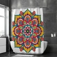 thumbnail image 2 of Coolnut Bath Shower Curtain Liners Mandala with Colorful Tribal Ornament 60x72in Polyester Waterproof with 12 Curtain Hooks, 2 of 6