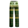 thumbnail image 3 of Fgvctg St. Patrick's Day Pajamas for Women Lucky Sleepwear Wide Leg Pajama Shamrock Clover Print High Waisted Pj Pant Lightweight Spring Fall Drawstring Lounge Pants with Pockets Fluorescent Green S, 3 of 6