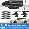 thumbnail image 2 of Cubierta de Recubrimiento de Manija de Puerta Exterior para Toyota Camry LE SE XLE XSE 2018-2024 8ª 8.5ª Gen Protector de Manija de Puerta de Fibra de Carbono Negra, 2 of 7