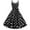 Black, variant on Women 50's 60's Polka Dot Dresses, Womens Spaghetti Straps Princess Camisole Dress Wedding Cocktail Party Swing Tea Dress