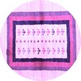 thumbnail image 1 of Ahgly Company Indoor Round Abstract Purple Contemporary Area Rugs, 5' Round, 1 of 4